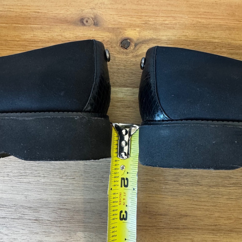 Donald J Pliner Belfast-D Women 9 M Black Textile Leather Pointed Flat Loafers - Picture 10 of 15